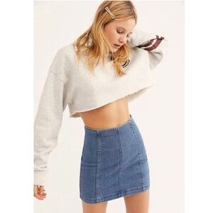 Free People Jean Skirt